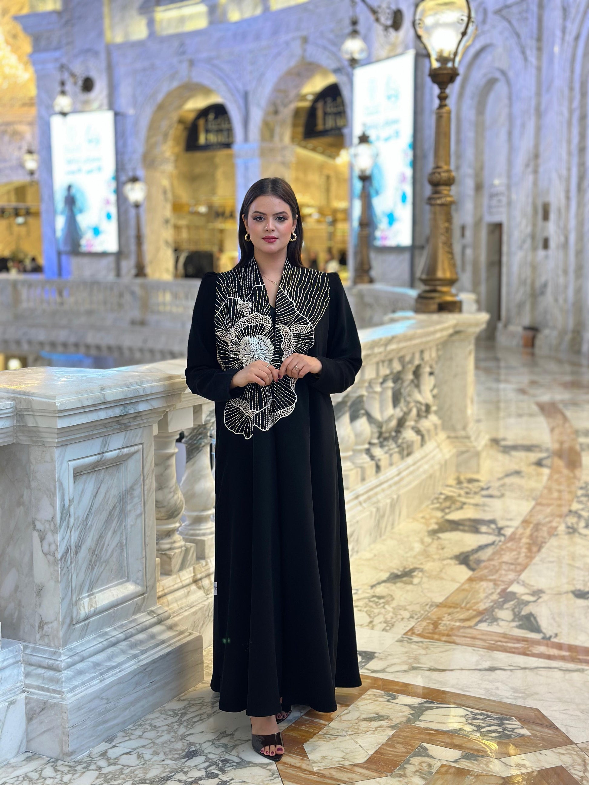 ELEGANT CHEST EMBROIDERED ABAYA