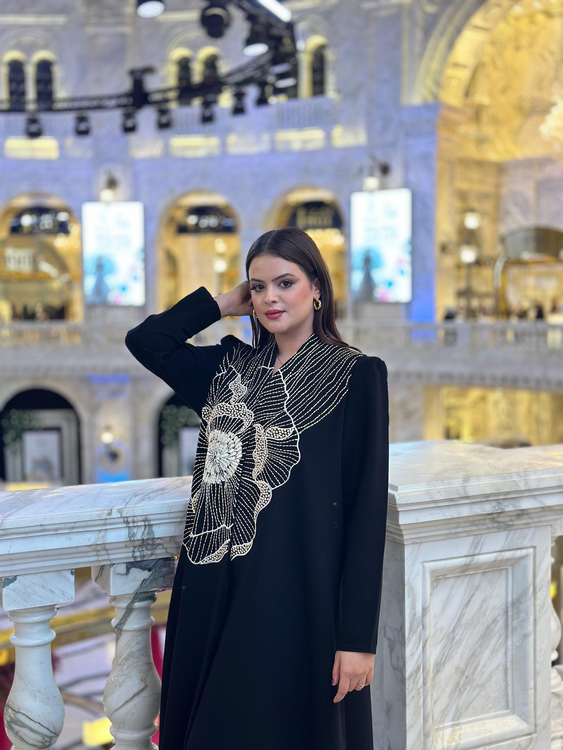ELEGANT CHEST EMBROIDERED ABAYA