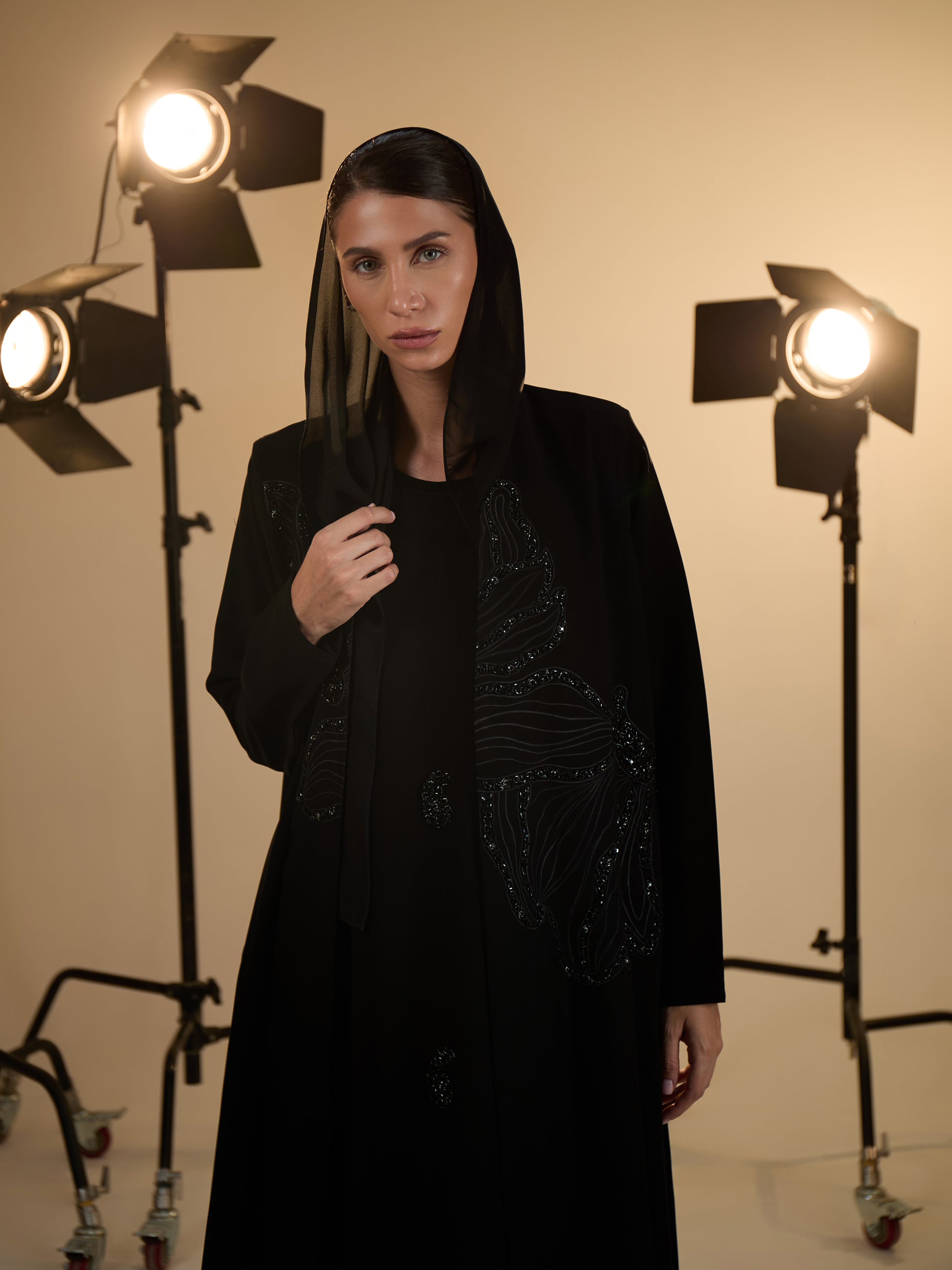 ROSE ABAYA WITH DRESS