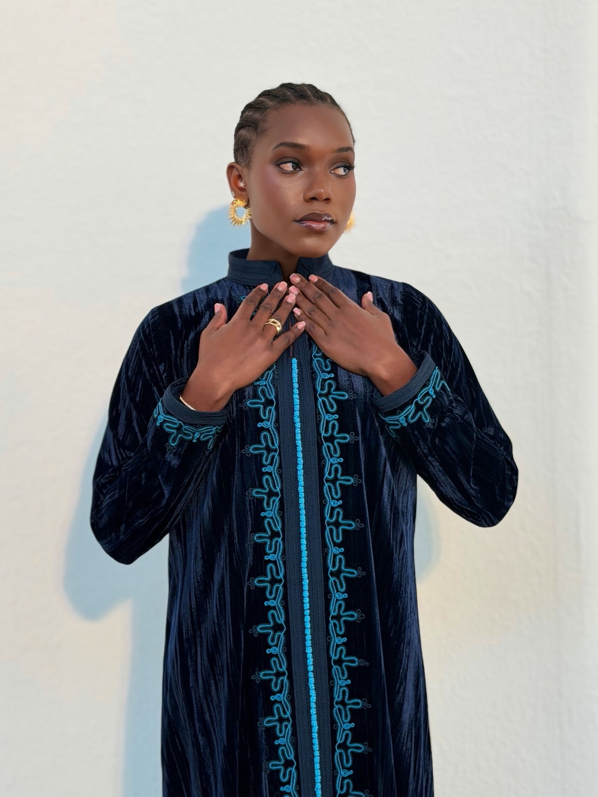 velvet morocoon jalabiya