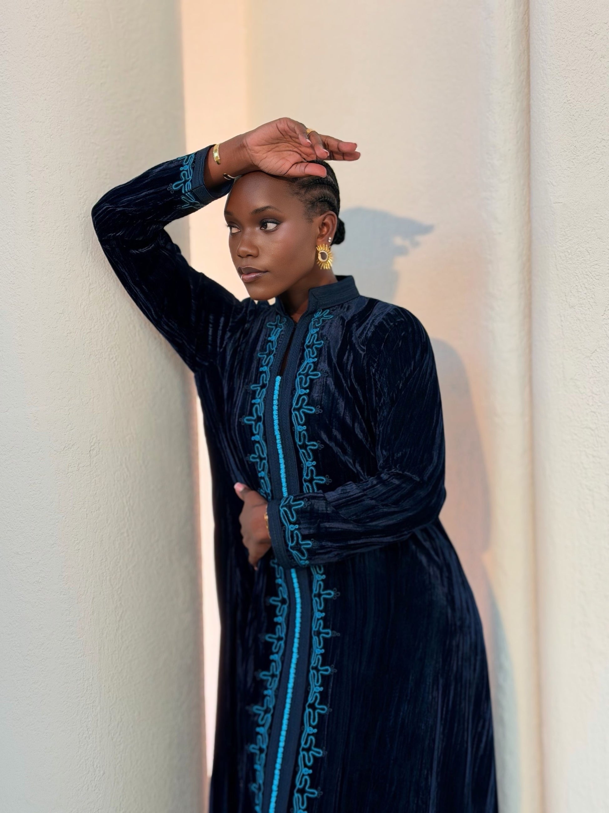 velvet morocoon jalabiya