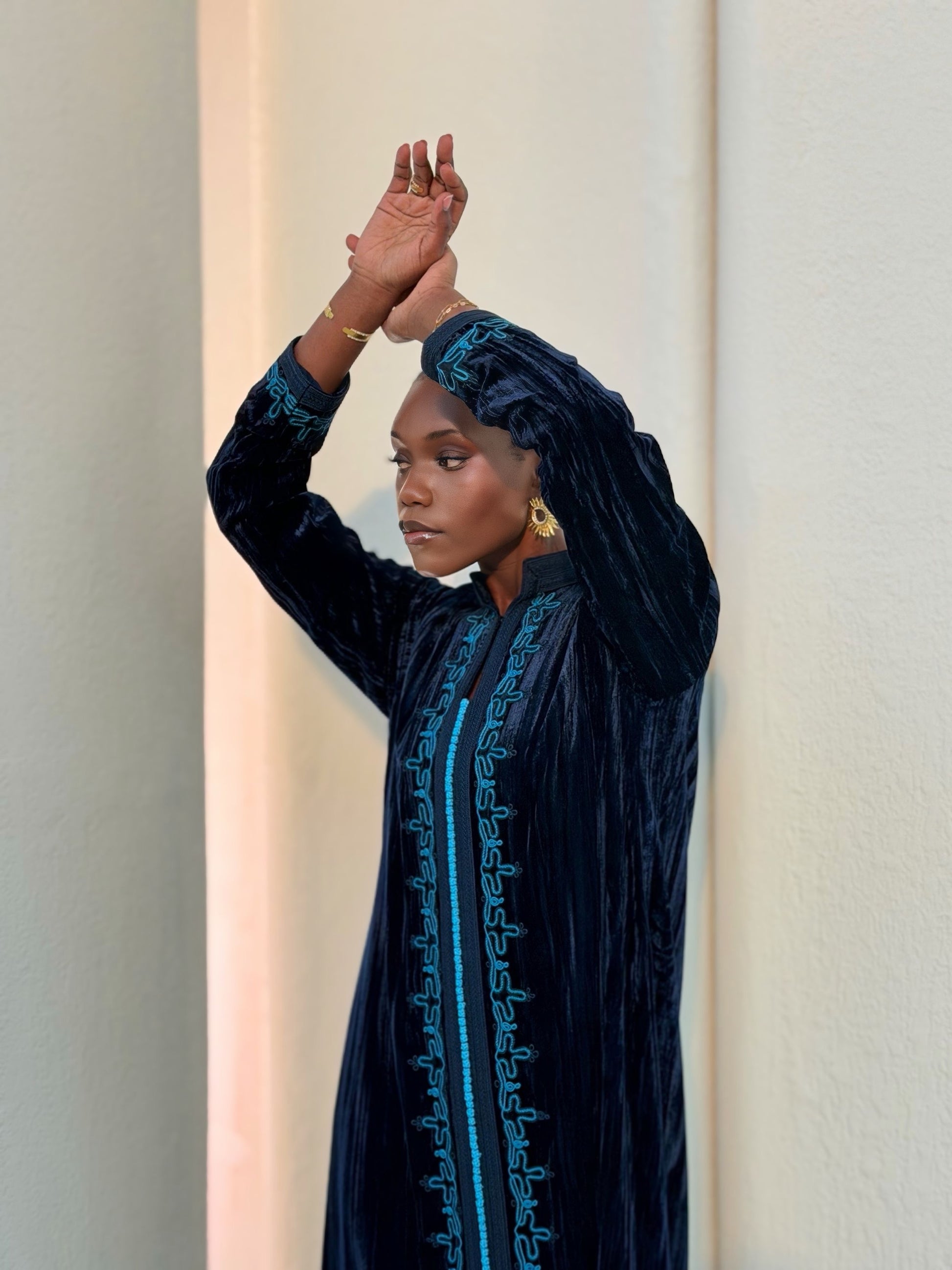 velvet morocoon jalabiya