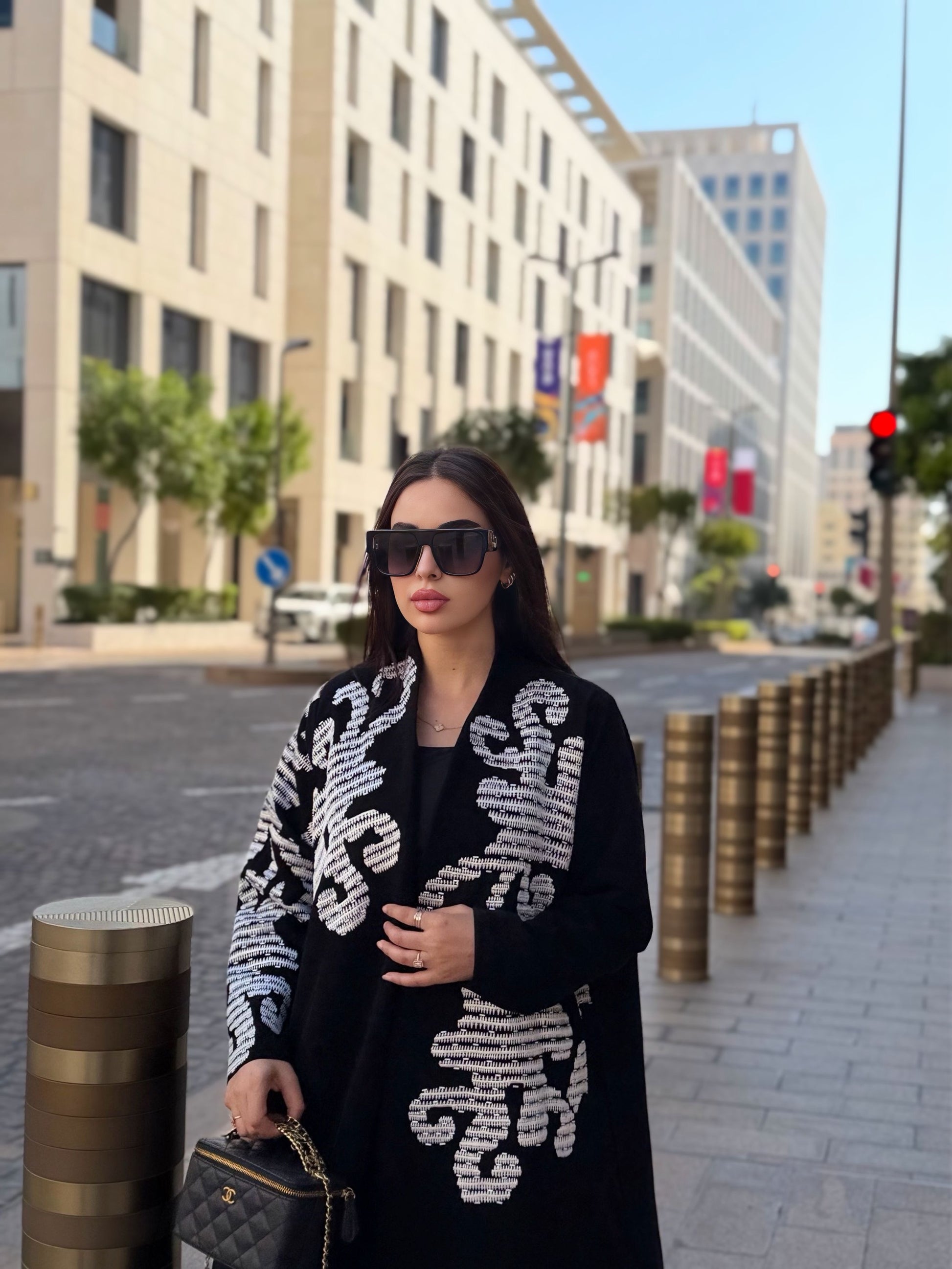 white embroidery abaya