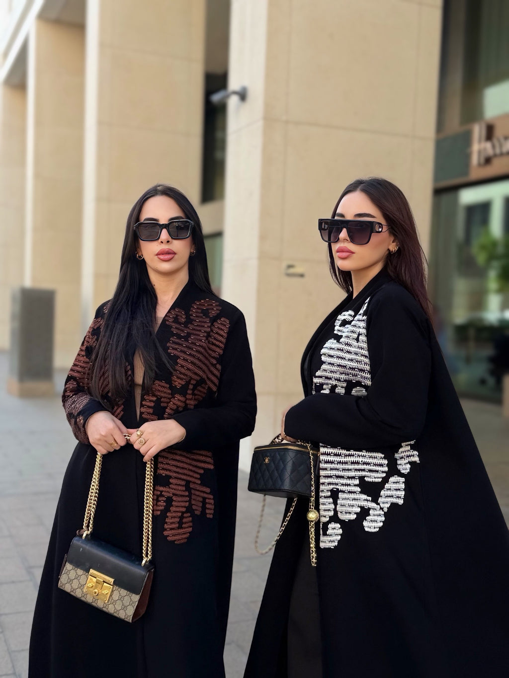 white embroidery abaya