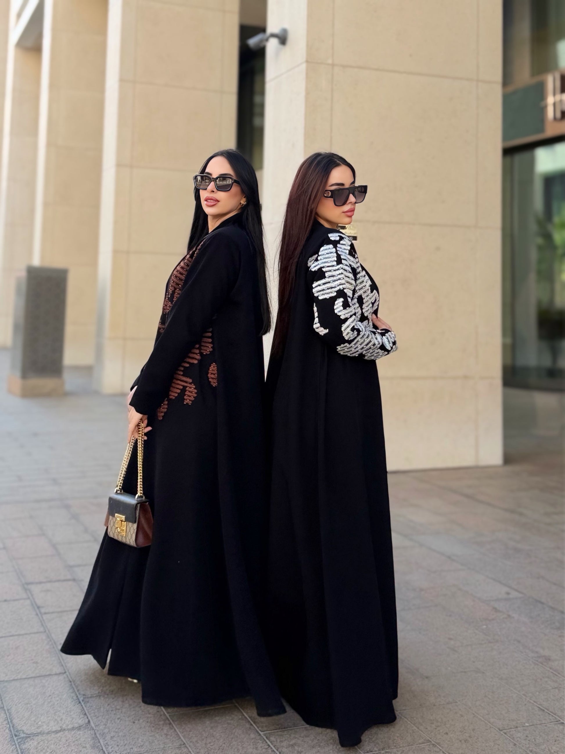 white embroidery abaya