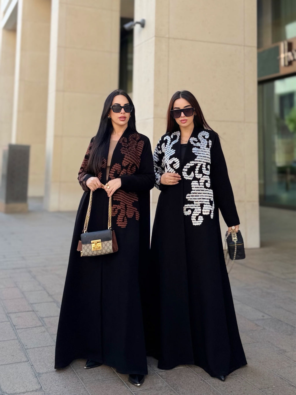 white embroidery abaya